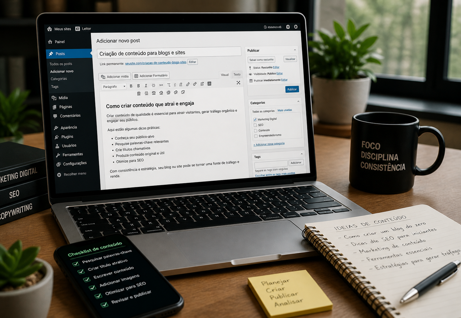 Criação de conteúdo para blogs e sites
