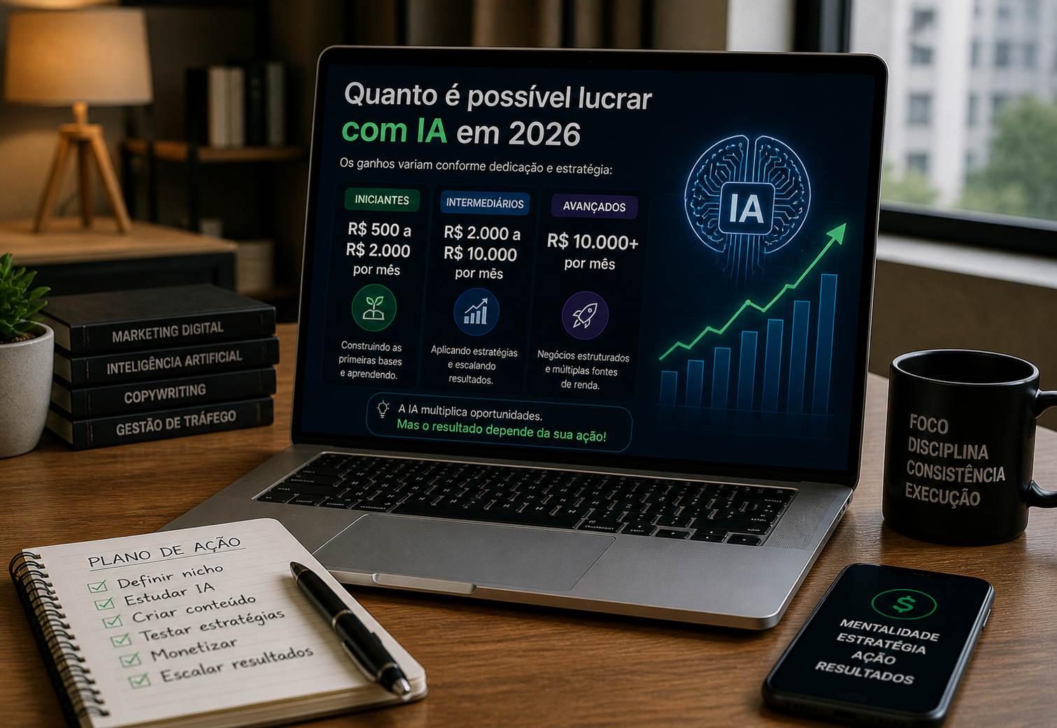 Quanto é possível lucrar com IA em 2026